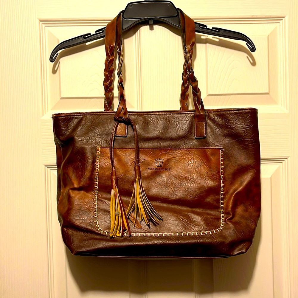 Weimeibaige Leather Tote - Brown